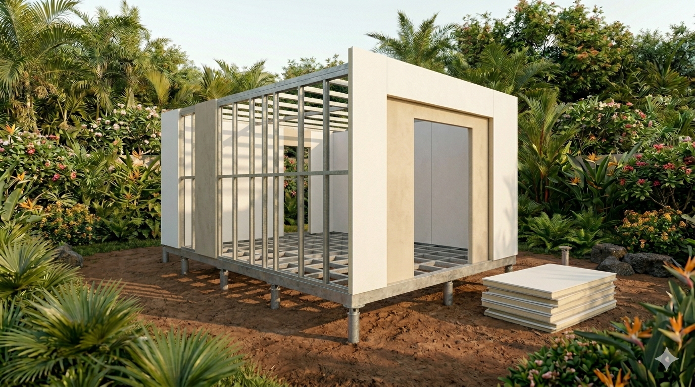 Stage 3: Panels installed. Taking shape.